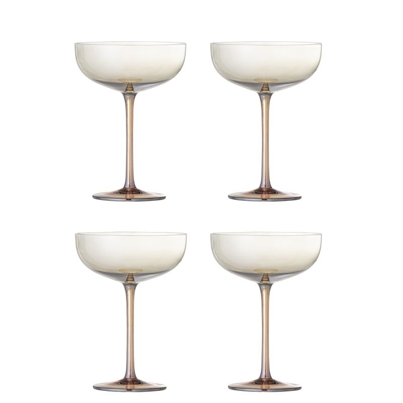 Bloomingville Aston Cocktailglas, Brons, Glas Ø12xH17 cm, Set om 4