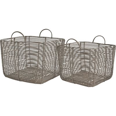 Lene Bjerre Harper Korg Natur Rotting Set om 2 40x40 cm