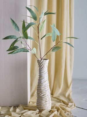 Bloomingville Damien Vas, Vit, Stengods Ø9,5xH31,5 cm