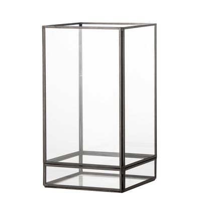 Värmeljushållare Svart Glas Filula | Bloomingville