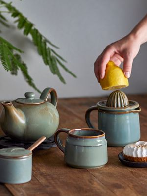 Mugg Grön Stengods Pixie | Bloomingville