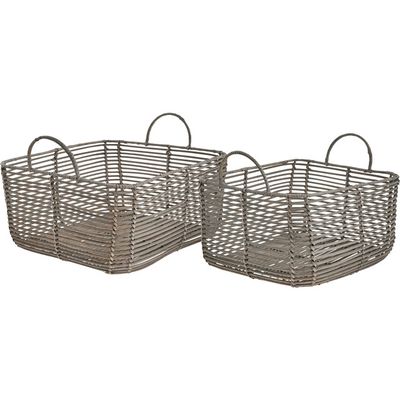 Lene Bjerre Harper Korg Natur Rotting Set om 2 35x28 cm