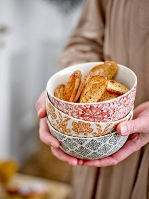 Skål Brun Stengods Genia Set om 3 | Bloomingville
