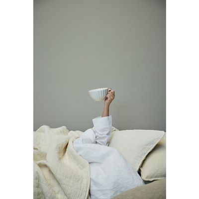 Lene Bjerre Isadora Överkast Benvit Bomull