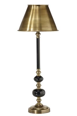 Abbey Lampfot Svart/Antikmäss 50cm Svart/mässing | PR Home