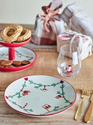 Tallrik Natur Stengods Yule | Bloomingville