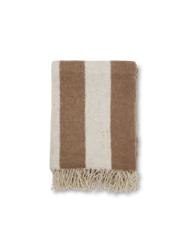 Jakobsdals Zara blockstripe Pläd 130x170 cm Ekollon