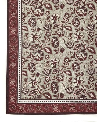 Jakobsdals Zerisse Duk 140x280 cm Beige/Vinröd