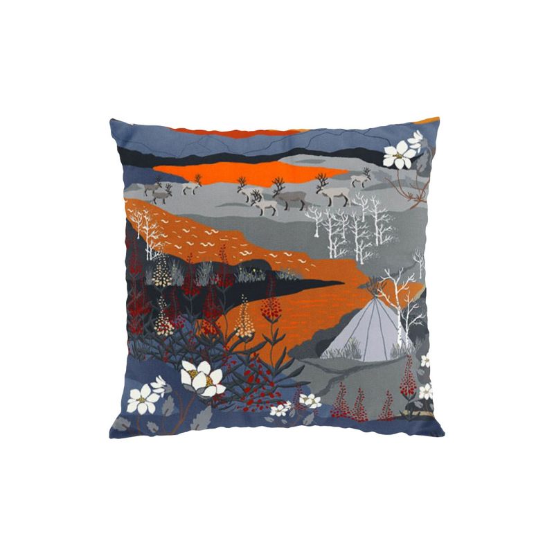 Fjällvandring orange kuddfodral Arvidssons Textil