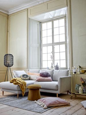 Roberta Sittpuff Brun Polyester Bloomingville