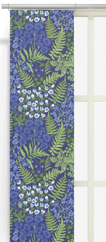 Blå Blom panellängd 2 pack Arvidssons Textil