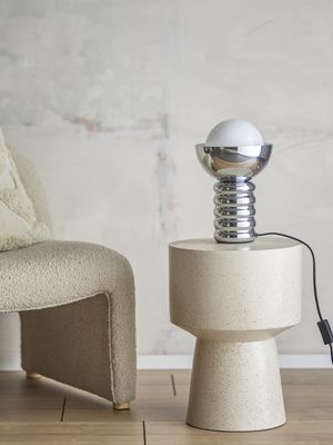 Spike Table lamp Silver Metall Ø20cm Bloomingville