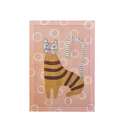 Bloomingville Missy Illustration Med Ram, Rosa, Granträ L40xH56xW2 cm