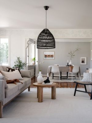 Maja Taklampa Wicker Black 45cm Svart | PR Home