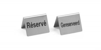 Bordsskylt reserverad - 4 st - reserverad - 4 st. - 50x35x(H)40mm