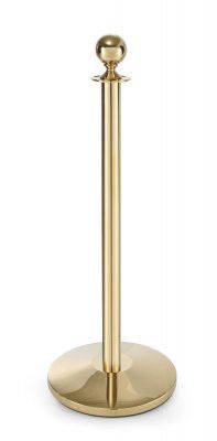 Avspärrningsstolpe guld finish - stolpe + bas - 360x(H)1010mm