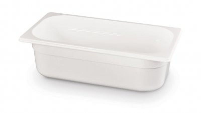 Gastronorm kantin 1/3 - polykarbonat - 2.5 L - Vit - 325x176x(H)65mm