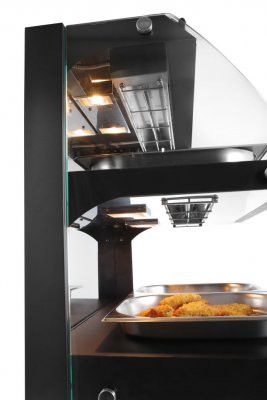 Quartz uppvärmd display två nivåer - 230V / 560W - 650x467x(H)630mm
