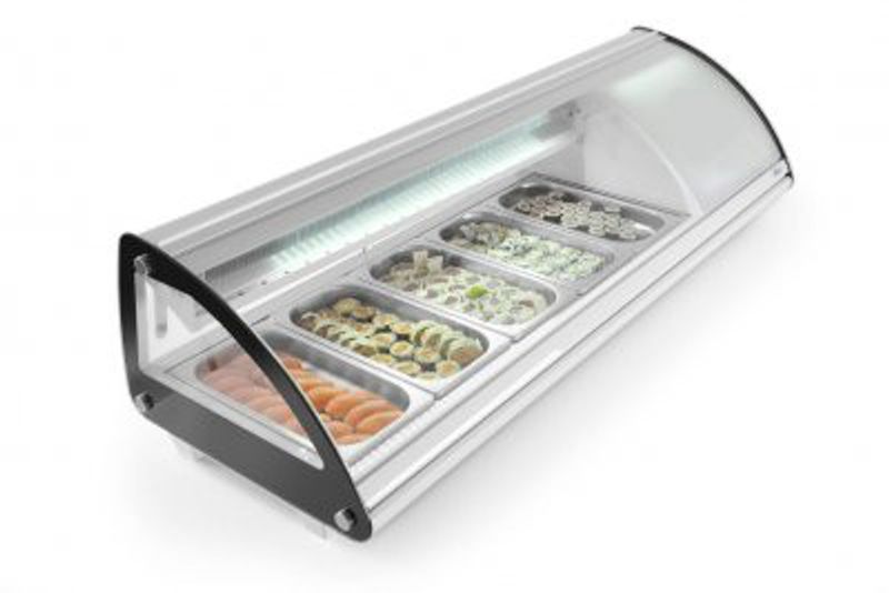 Sushidisplay GN 1/3 7L | 3/7C - 230V / 160W - R600a - 1307x450x(H)330mm