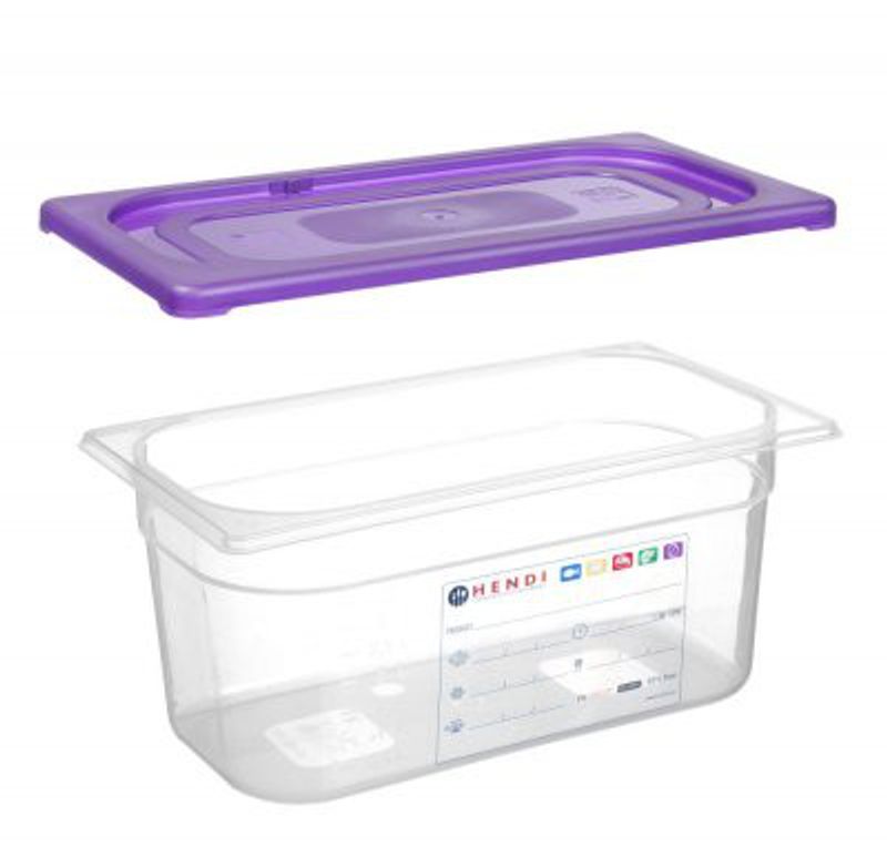 Gastronorm lock lila - HACCP - GN 1/4 - Lila - 265x162mm