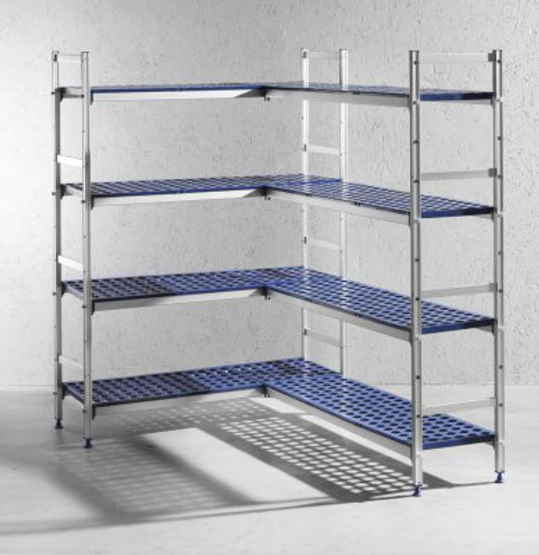 Aluminium Förvaringsställ för GN behållare - anslutningskrok - 15x42x(H)42mm