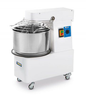 Spiralblandare med fixerad skål - 22 L - 56 kg/h - 400V / 750W - 385x670x(H)725m