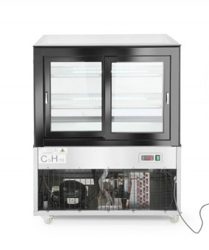 Kyldisk med 2 lutande hyllor - 300 L | 2/6C - 230V / 480W - R290 - 915x675x(H)12