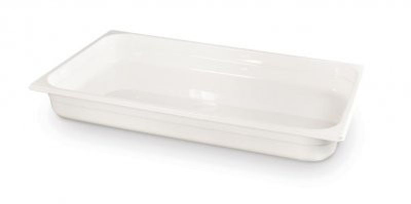 Gastronorm kantin 1/1 - polykarbonat - 9 L - Vit - 530x325x(H)65mm