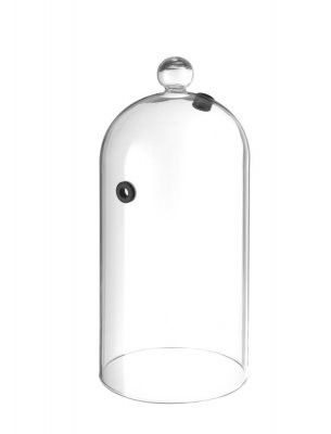 Glaskupol med ventil - Tallrik kupol - 260x(H)174mm