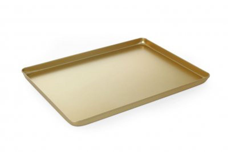 Presentationsbricka guldfärg - 600x400x(H)20mm