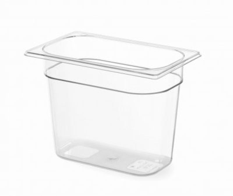 Gastronorm kantin 1/4 - polykarbonat - 2.8 L - 265x162x(H)100mm