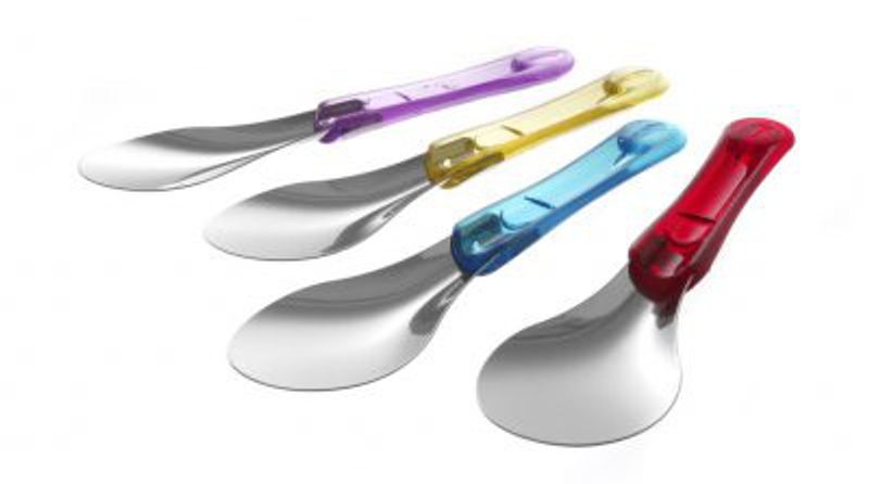 Glasspade med Tritan handtag - Blå - L260mm