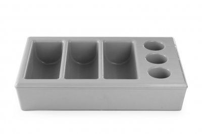Besticklåda med ställ - 4 sektioner - 530x325x(H)215mm