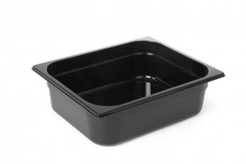 Gastronorm kantin 1/2 - polykarbonat - 12.5 L - Svart - 325x265x(H)200mm
