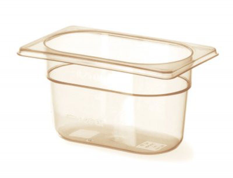 Gastronorm kantin 1/9 hög temperaturtålighet - 0.6 L - 176x108x(H)65mm