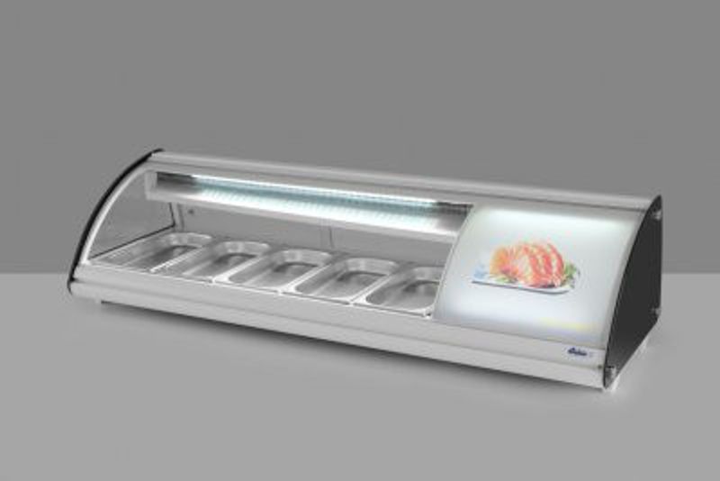 Sushidisplay GN 1/3 7L | 3/7C - 230V / 160W - R600a - 1307x450x(H)330mm
