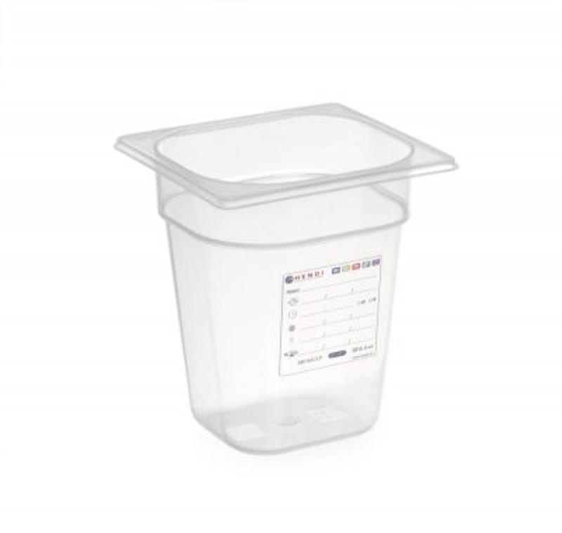 Gastronorm kantin 1/6 - HACCP - 2.4 L - 176x162x(H)150mm