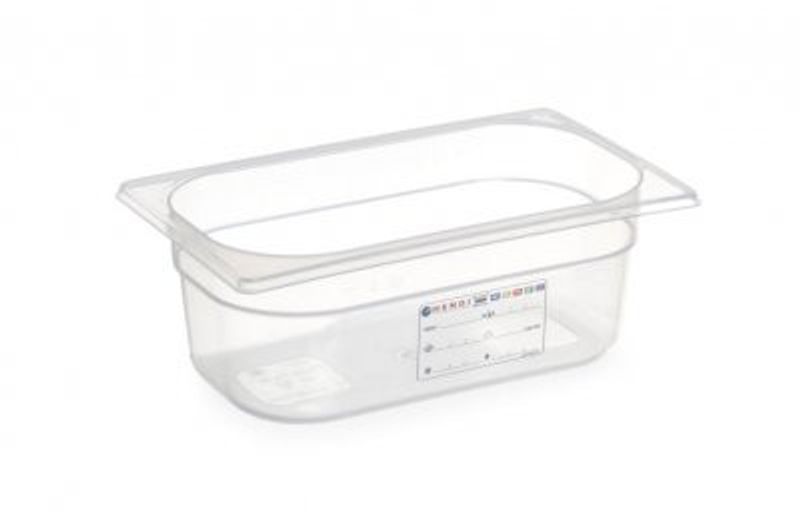 Gastronorm kantin 1/4 - HACCP - 1.8 L - 265x162x(H)65mm