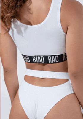 RAD Bahari top glitter - White
