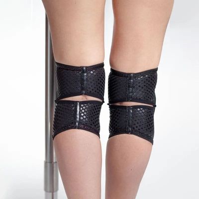 Queen PoleWear Grippy Knee Pads – SPARKLE – Black
