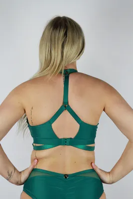 Rarr Designs - Yasmin Plunge Bralette Forest Green