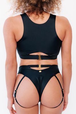 SWAY Indya Pole Garter Shorts Black