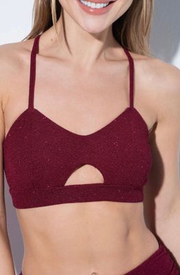 Bralette glitter top - Red