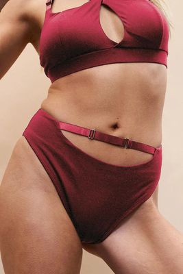 Lunalae Hannah Low Waist Bottom BURGUNDY