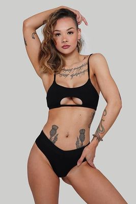 The Hills Raree Top - Ribbed Black