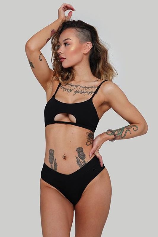 The Hills Raree Top - Ribbed Black