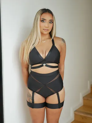 Rarr Designs - Yasmin High Waist Booty Shorts Black