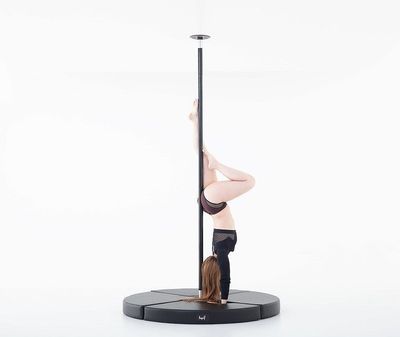 Lupit Pole Crash Mat Round Premium Svart 12cm och 8cm