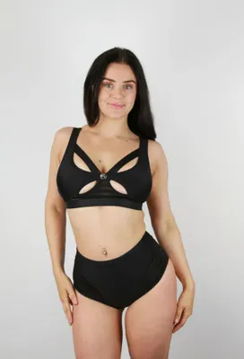 Rarr Designs - Alexis Mid Waist Booty Short BLACK