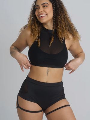 Sasha High Waist Shorts Black